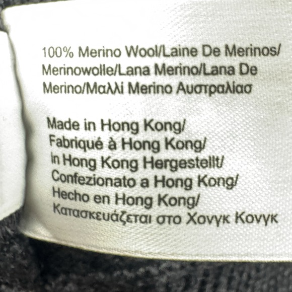 Brooks Brothers Thick Merino Wool 1/4 Zip Sweater Men's 2XL Charcoal Herringbone - Picture 8 of 10